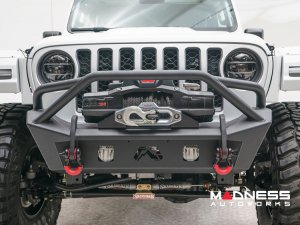 Jeep Wrangler JL Front Bumper - Fab Fours - Stubby - w/ Guard Jeep Wrangler JL Front Bumper - Fab Fours - Stubby - w/ Guard